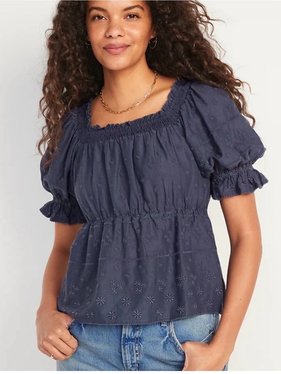 Old Navy Tops - Old Navy babydoll Square Neck Puff Sleeve Top L
